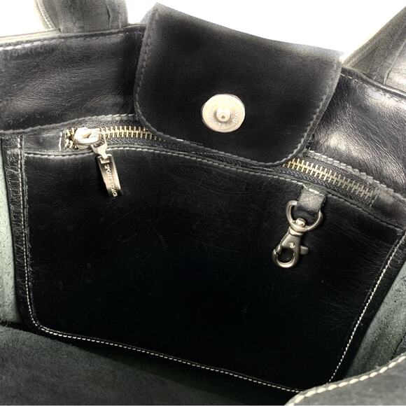 Coach Vintage Sports Black Leather Small Tote Bag - Picture 4 of 10